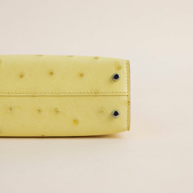 Mini Kelly II Ostrich 9R Lime PHW