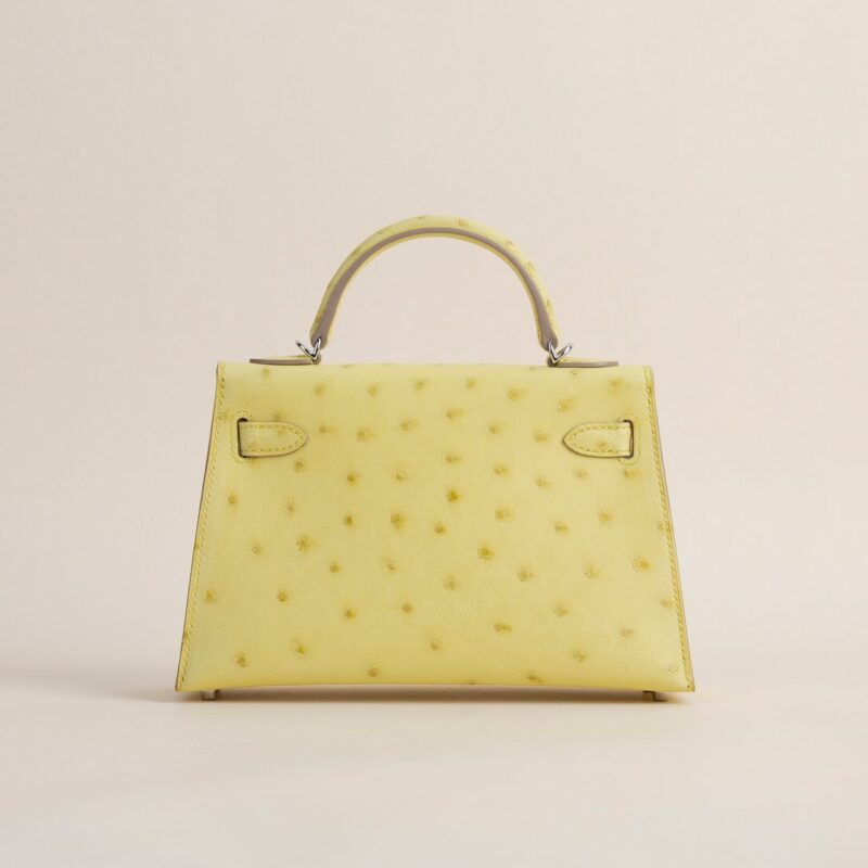 Mini Kelly II Ostrich 9R Lime PHW