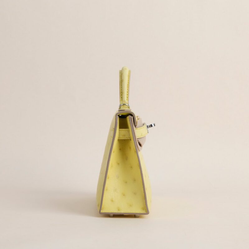 Mini Kelly II Ostrich 9R Lime PHW