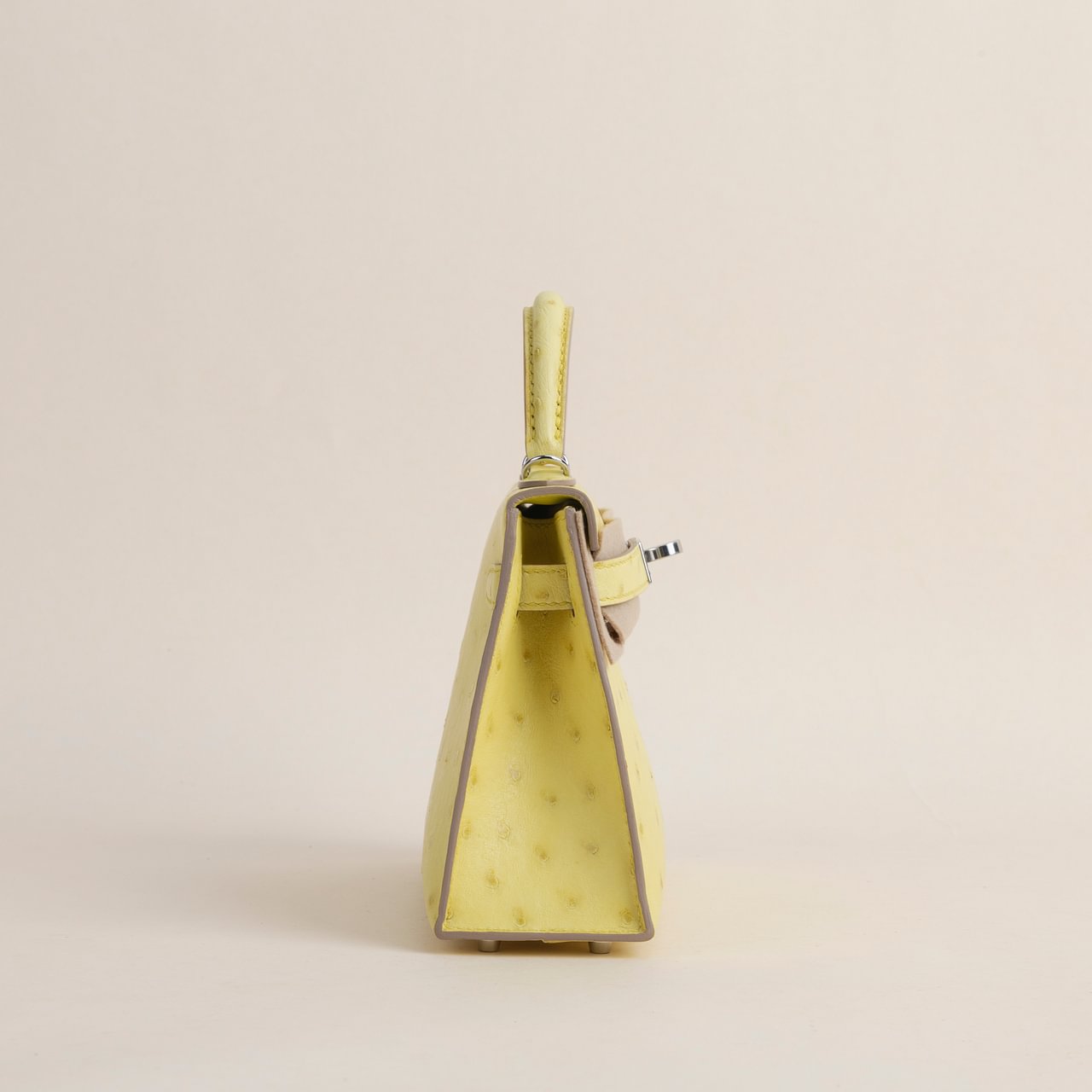 Mini Kelly II Ostrich 9R Lime PHW