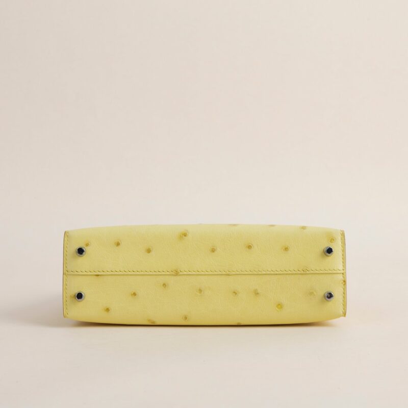 Mini Kelly II Ostrich 9R Lime PHW